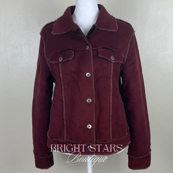 Rare Dark Red Faux Suede Jacket ASO Willow Buffy the Vampire Slayer Fall Classic - Picture 5 of 14